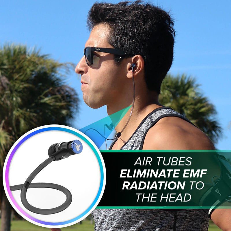 DefenderShield® EMF Radiation-Free Earbuds Air Tube Stereo Headphones