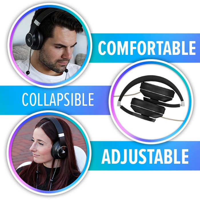 DefenderShield® EMF Radiation-Free Air Tube Over-Ear Headphones